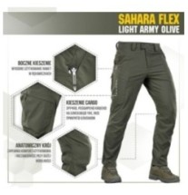 Nohavice M-Tac Sahara Flex Lite - olivové, 28/30