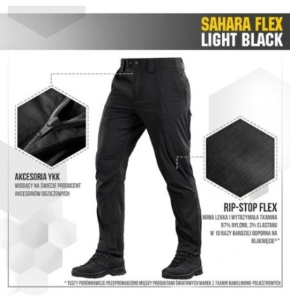 Nohavice M-Tac Sahara Flex Lite - čierne, 30/30