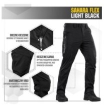 Nohavice M-Tac Sahara Flex Lite - čierne, 30/30