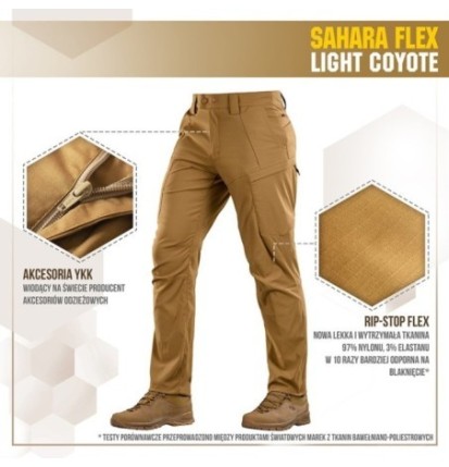 Nohavice M-Tac Sahara Flex Lite - coyote, 32/34