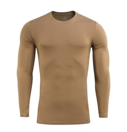 Tričko s dlhým rukávom M-Tac Tee 93/7 Long - coyote, XS