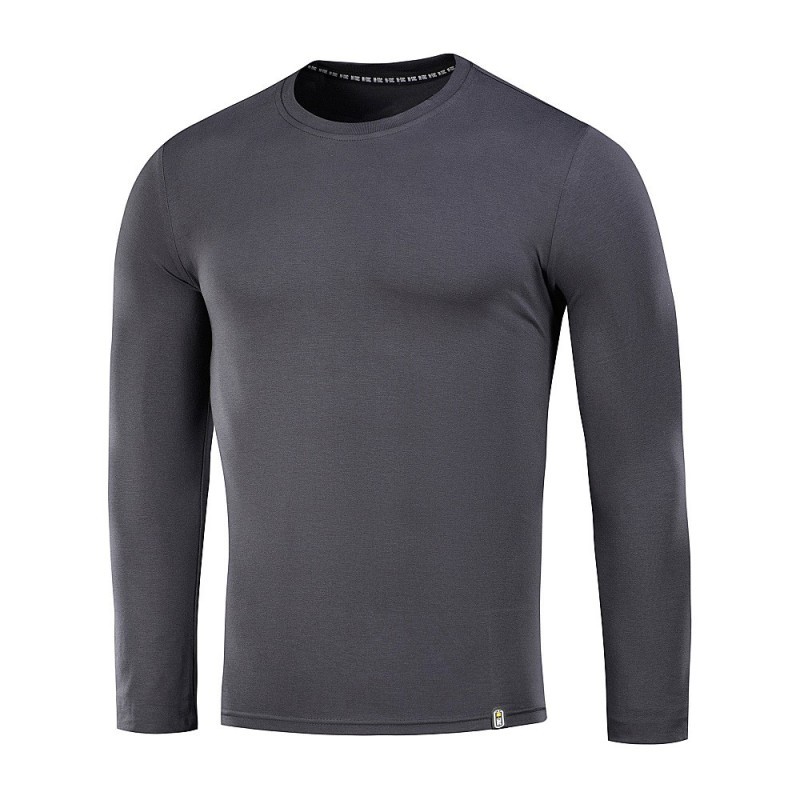 Tričko s dlhým rukávom M-Tac Tee 93/7 Long - tmavo sivé, XS