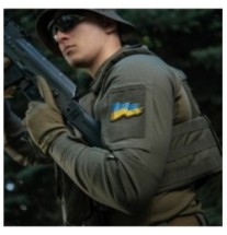 Nášivka M-Tac Battle Flag of Ukraine - farebná-olivová