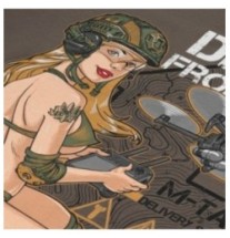 Tričko s potlačou M-Tac Delivery Service - tmavě olivové, 3XL