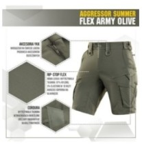 Kraťasy M-Tac Aggressor Summer Flex - olivové