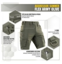 Kraťasy M-Tac Aggressor Summer Flex - olivové