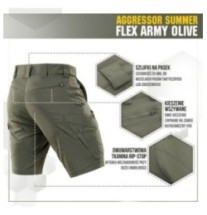 Kraťasy M-Tac Aggressor Summer Flex - olivové