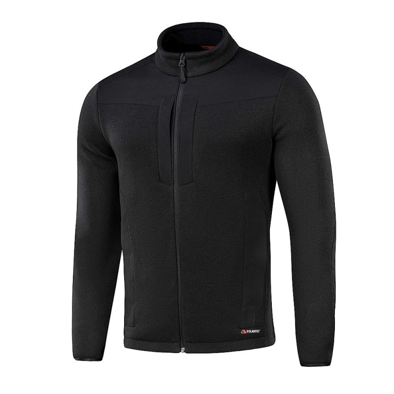 Ľahká fleecová bunda M-Tac Senator Polartec - čierna, XS